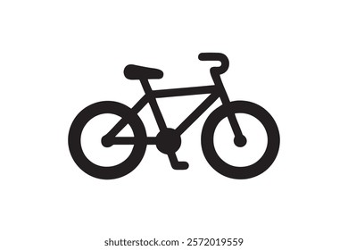 Bicycle icon silhouette vector design. Icon a bicycle on a white background. Illustration in format.