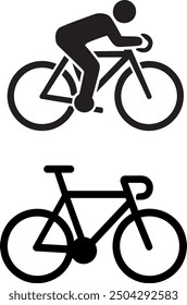 Bicycle icon silhouette vector illustration