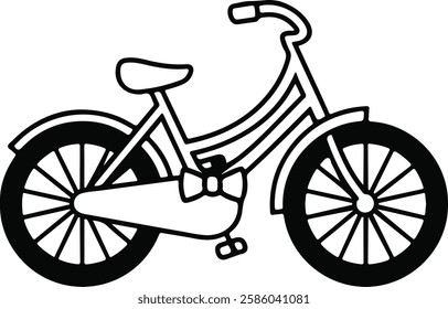 Bicycle Icon Silhouette Vector Illustration Art