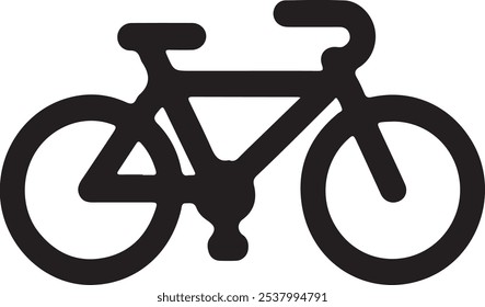 Bicycle icon silhouette vector style with white background