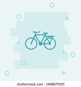 Bicycle Icon. Simple icon, blue colored icon illustration. 