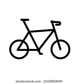 bicycle icon, simple flat style, vector illustration symbol sign logo template pictogram, isolated on white for mobile app, editable	
