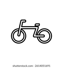 bicycle icon, simple flat style, illustration, logo sign symbol pictogram template, for ui or ux isolated on white for mobile app, editable