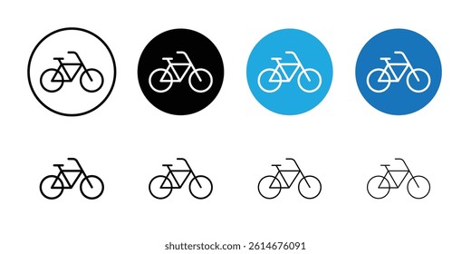 Bicycle icon Simple outline vector logo