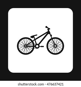 Bicycle icon in simple style isolated on white background. Riding symbol