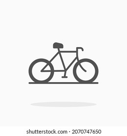 Bicycle icon. Solid Glyph style. Vector illustration. Enjoy this icon for your project.