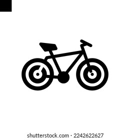 bicycle icon solid style vector