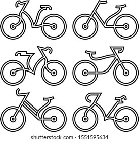 Bicycle Icon, sport trendy bicycle Vector art  Illustration