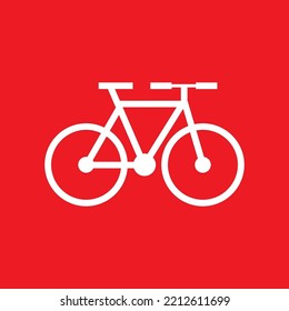 Bicycle icon, sports graphic resource template, vector illustration.