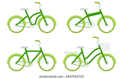 Bicycle icon in stroke style. Bicycle icon, bike set on white background vector illustration