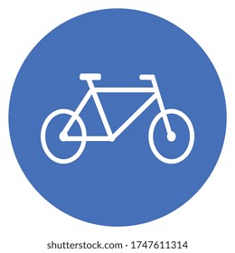 Bicycle icon, symbol, blue, Vector