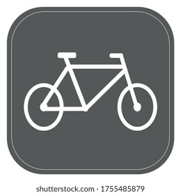 Icono de bicicleta, símbolo, gris, vector