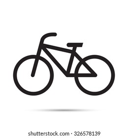 Bicycle Icon symbol on isolated white background, Vector EPS10