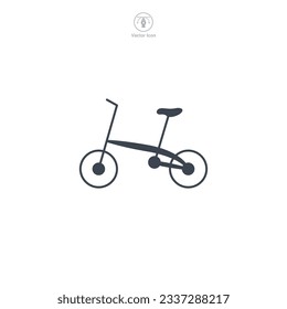 Bicycle icon symbol vector illustration isolated on white background