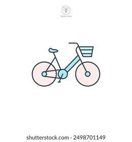 Bicycle icon symbol vector illustration isolated on white background