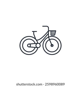 Bicycle icon symbol vector sign isolated on white background illustration for graphic and web design