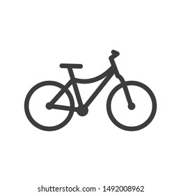 Bicycle icon template color editable. Bicycle symbol vector sign isolated on white background.
