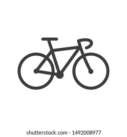 Bicycle icon template color editable. Bicycle symbol vector sign isolated on white background.
