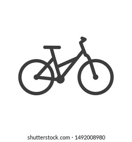 Bicycle icon template color editable. Bicycle symbol vector sign isolated on white background.
