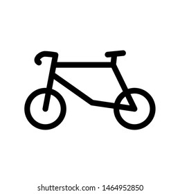 Bicycle Icon , Template Logo Design Emblem Isolated Illustration , Tour Travel Holiday , Outline Solid Background White
