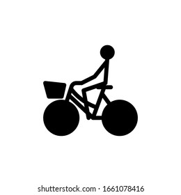 Plantilla de icono de bicicleta. Ilustración del vector 