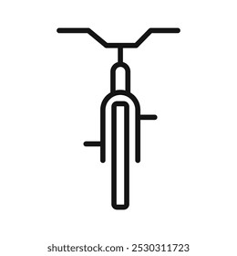 Bicycle icon Thin line art isolated