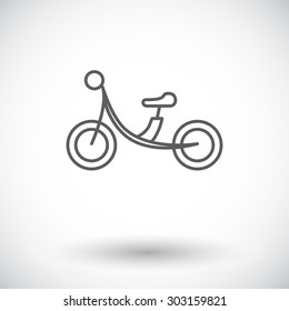 Bicycle icon. Thin line flat vector related icon for web and mobile applications. It can be used as - logo, pictogram, icon, infographic element. Vector Illustration. 