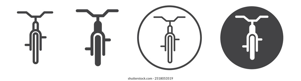 Bicycle icon thin line illustration