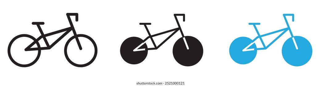 Bicycle icon thin line illustration