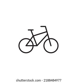 bicycle icon, thin line on white background