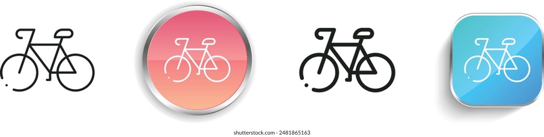 bicycle icon. Thin Linear, Regular and Button Style Design Isolated On White Background