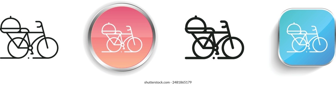 bicycle icon. Thin Linear, Regular and Button Style Design Isolated On White Background