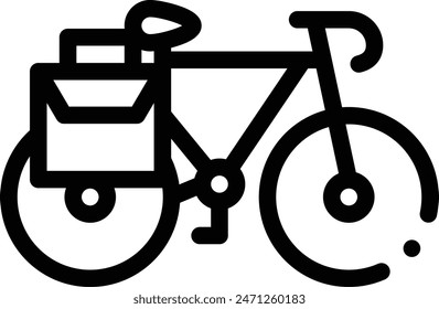 icono de bicicleta. Diseño De Estilo Lineal Delgado Aislado Sobre Fondo Blanco