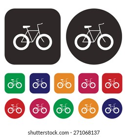 Bicycle icon. Toy icon