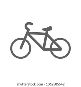 Icono de bicicleta en estilo moderno plano aislado en fondo blanco. Símbolo del diseño del sitio web, logotipo, aplicación, UI. Ilustración del vector, EPS