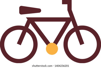 Bicycle icon in trendy flat style isolated on white background