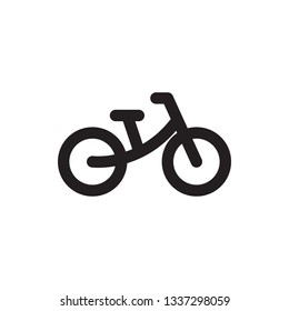 Bicycle icon in trendy outline style design. Vector graphic illustration. Editable vector stroke. EPS 10.