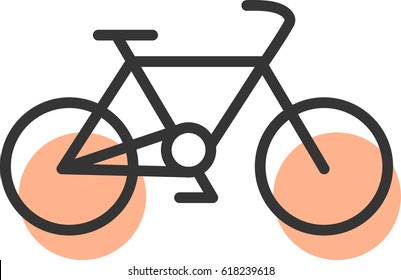 bicycle icon, vector