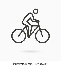 Bicycle icon, vector bike illustration, biking symbol