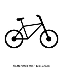 bicycle icon vector. Black symbol of bicycle 