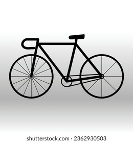 Bicycle icon Vector Black and White 
