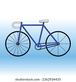 Fahrradsymbol Vektorgrafik Blue Retro