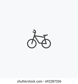Bicycle icon vector, can be used for web and mobile design