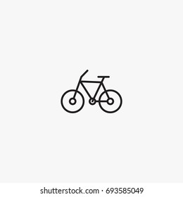 Bicycle icon vector, can be used for web and mobile design