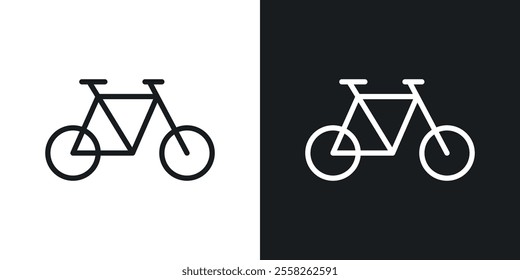 Bicycle icon vector collection in black and white.