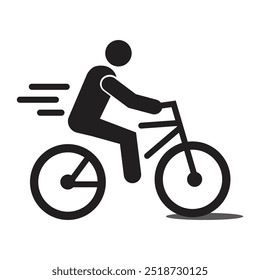 Ilustración de diseño de Vector de icono de bicicleta