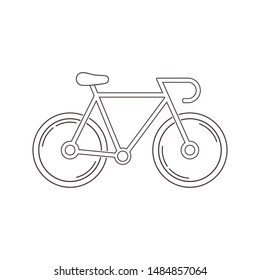bicycle icon vector design template. Bicycle outline icon. Isolated on white background