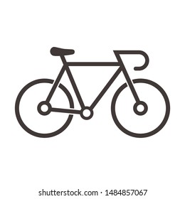 bicycle icon vector design template. Bicycle outline icon. Isolated on white background