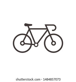 bicycle icon vector design template. Bicycle outline icon. Isolated on white background