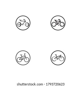 Icono De Bicicleta Vector Modelo De Diseño Ilustración